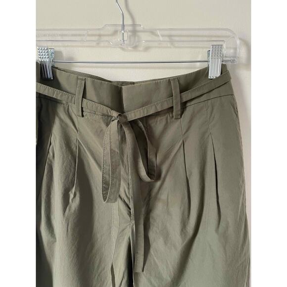 Everlane Poplin High Rise Pleated Cotton Pleated Chino Pants Green Size 2 - Picture 6 of 12